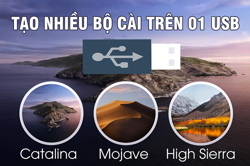 Tạo nhiều bộ cài macOS trên cùng 1 USB hoặc ổ cứng